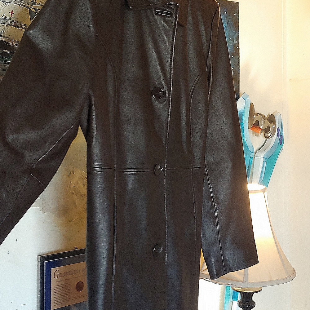 Leather coat